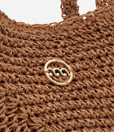 Cartera de Playa en Papel con Efecto Paja y Detalle De Metal 6