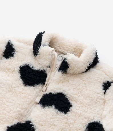 Saco Infantil en Sherpa con Estampa Corazones - Talle 5 a 14 años 5