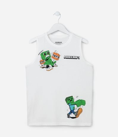 Musculosa Infantil con Estampa Minecraft - Talle 5 a 14 años