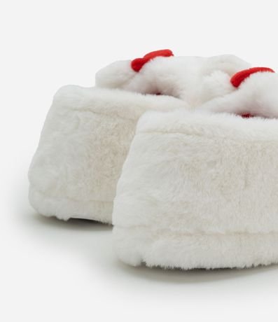 Pantufla Cerrada en Pelúcia con Bordado Hello Kitty y Orejitas 3