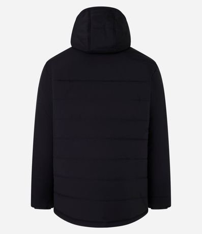 Campera Puffer con Capucha y Bolsillos Cargo 2