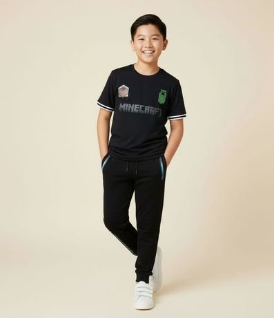 Remera Deportiva Infantil con Estampa Minecraft - Talle 5 a 14 años