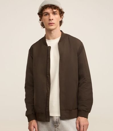 Campera Bomber Aberta con Cremallera