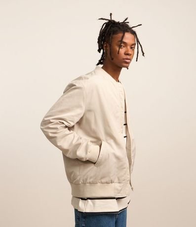 Campera Bomber Aberta con Cremallera