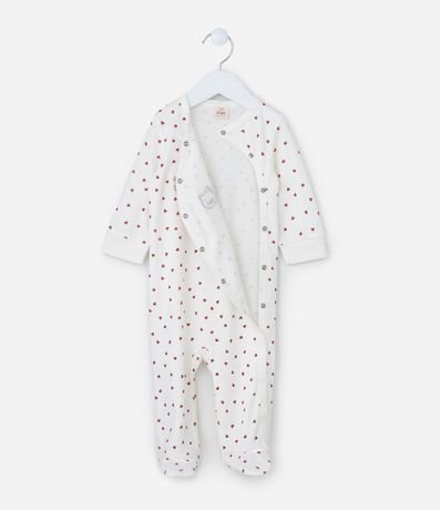 Mono Infantil con Estampa de Corazones y Pie Cerrado - Talle 0 a 18 meses 3