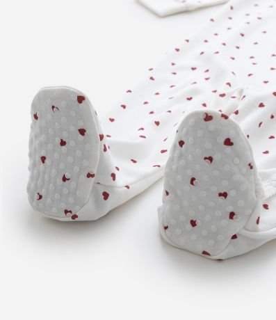 Mono Infantil con Estampa de Corazones y Pie Cerrado - Talle 0 a 18 meses 5