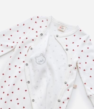 Mono Infantil con Estampa de Corazones y Pie Cerrado - Talle 0 a 18 meses 6