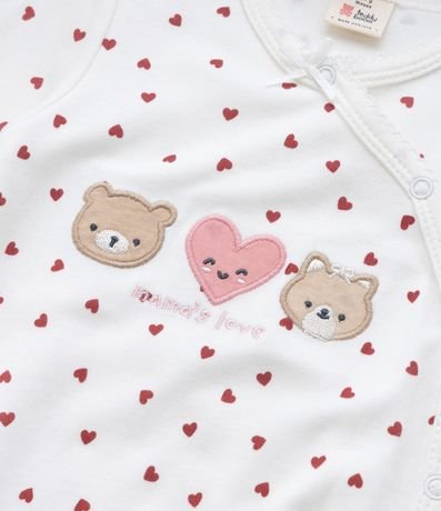 Mono Infantil con Estampa de Corazones y Pie Cerrado - Talle 0 a 18 meses 7
