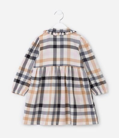 Vestido Infantil de Cuadros con Cuello Muñeca - Talle 1 a 5 años 2