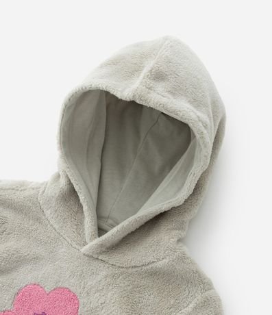 Saco Infantil en Fleece y Bordado Flor - Talle 1 a 5 años 3