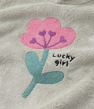 Saco Infantil en Fleece y Bordado Flor - Talle 1 a 5 años 4
