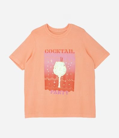 Blusa Desteñida Estampada Cocktail en Lentejuela Curve & Plus Size 4