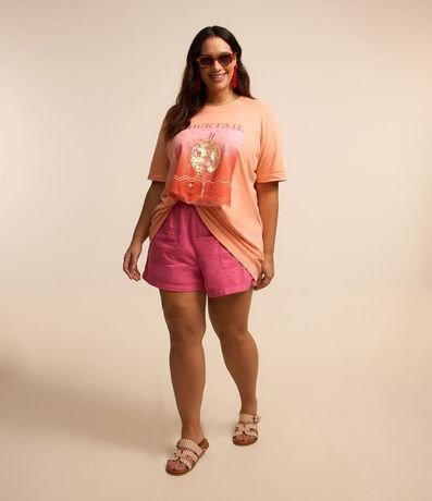 Blusa Desteñida Estampada Cocktail en Lentejuela Curve & Plus Size 2