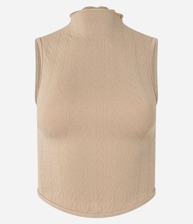 Blusa en Poliamida Seamless y Cuello Alto 4