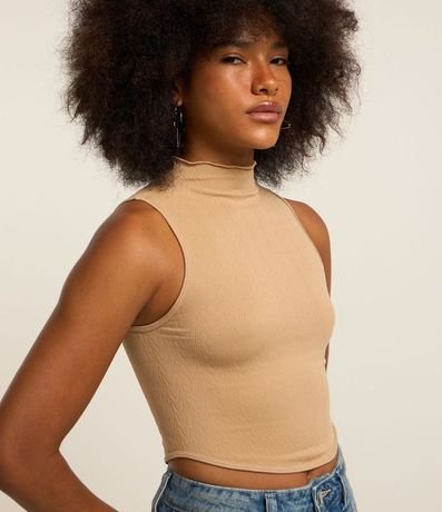 Blusa en Poliamida Seamless y Cuello Alto 3