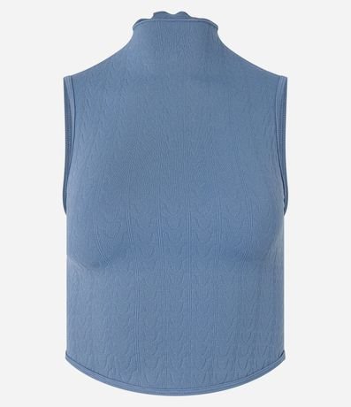 Blusa en Poliamida Seamless y Cuello Alto 4