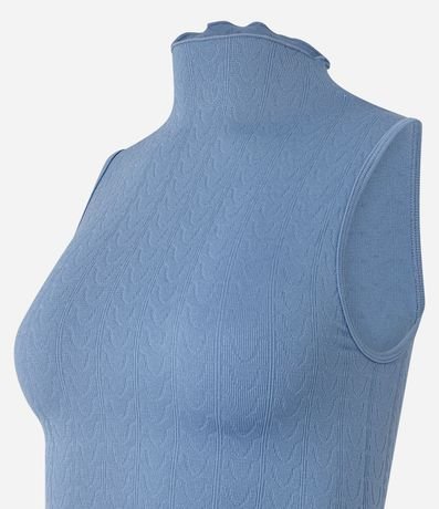 Blusa en Poliamida Seamless y Cuello Alto 5