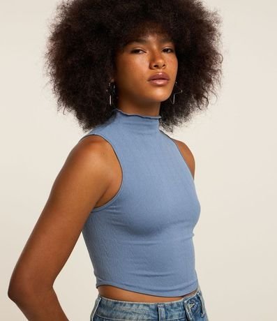 Blusa en Poliamida Seamless y Cuello Alto 3