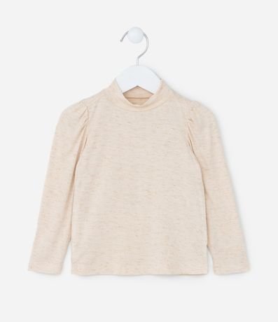 Blusa Infantil con Manga Abullonada y Cuello Alto - Talle 1 a 5 años