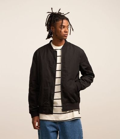 Campera Bomber Aberta con Cremallera
