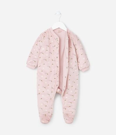 Mono Infantil en Plush con Estampa Abejas - Talle 0 a 18 meses. 2
