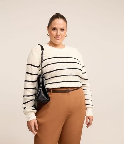 Suéter de Punto con Rayas Curve & Plus Size 2