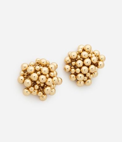 Caravana Botón en Metal con Lunares Contrastantes