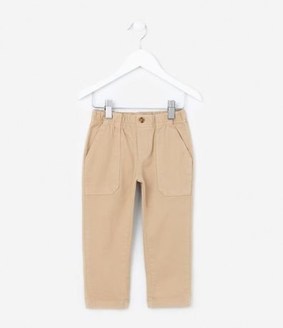Pantalón Recto Infantil en Sarga con Bolsillos - Talle 1 a 5 años