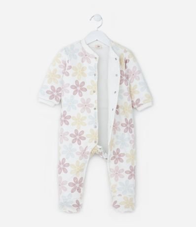 Mono Infantil en Plush con Estampa Floral - Talle 0 a 18 meses 3