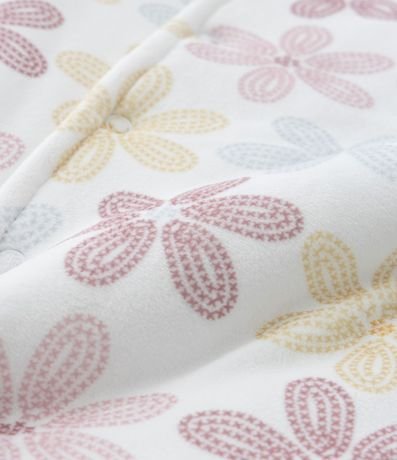 Mono Infantil en Plush con Estampa Floral - Talle 0 a 18 meses 4