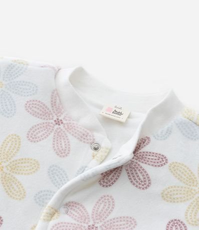 Mono Infantil en Plush con Estampa Floral - Talle 0 a 18 meses 5