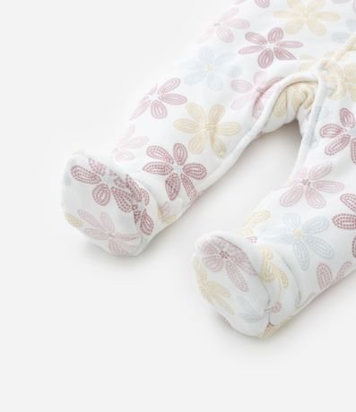 Mono Infantil en Plush con Estampa Floral - Talle 0 a 18 meses 7