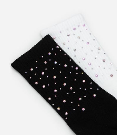 Kit 02 Medias Infantiles con Brillitos Aplicados - Talle 23 a 34 5