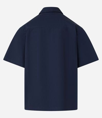 Camisa Boxy en Tricolina con Bolsillos Cargo y Etiqueta 3