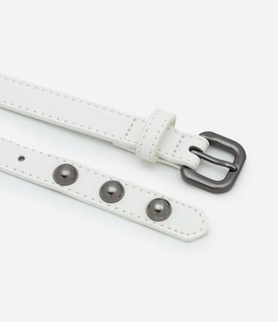 Kit 02 Cintos Finos en PU con Tachuelas y Hebillas en Metal 2