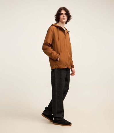 Campera Rompevientos con Capucha y Bolsillo con Cierre 2