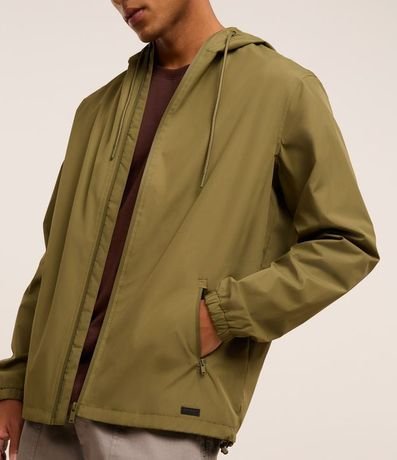 Campera Rompevientos con Capucha y Bolsillo con Cierre 3