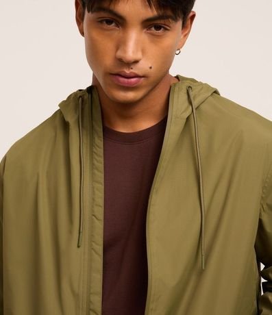 Campera Rompevientos con Capucha y Bolsillo con Cierre 5