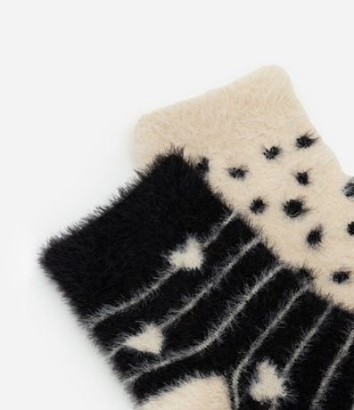 Kit 02 Pares de Medias Infantil en Chenille Peluditas - Talle 19/22 al 31/34 3