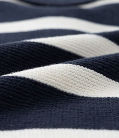 Suéter Infantil en Punto Rayas y Etiqueta en la Parte Baja - Talle 0 a 18 meses 3