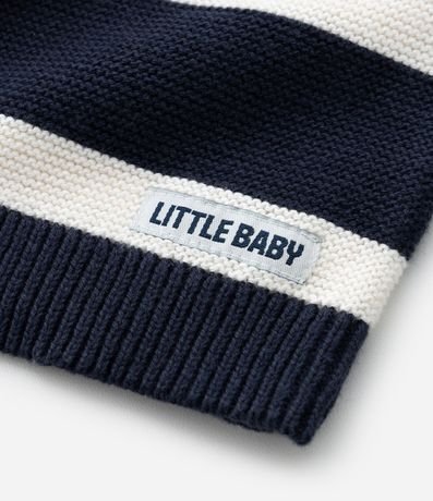 Suéter Infantil en Punto Rayas y Etiqueta en la Parte Baja - Talle 0 a 18 meses 5