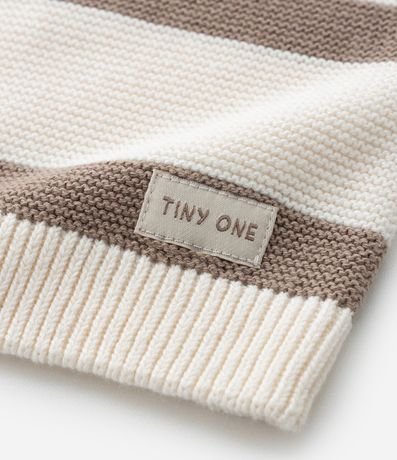 Suéter Infantil en Punto Rayas y Etiqueta en la Parte Baja - Talle 0 a 18 meses 4