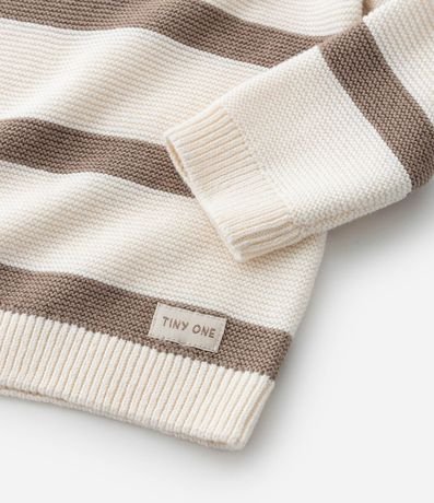 Suéter Infantil en Punto Rayas y Etiqueta en la Parte Baja - Talle 0 a 18 meses 6