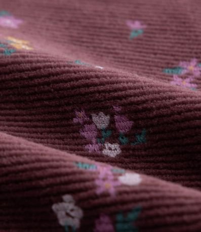 Vestido Infantil en Terciopelo con Estampa Floral - Talle 1 a 5 años 4