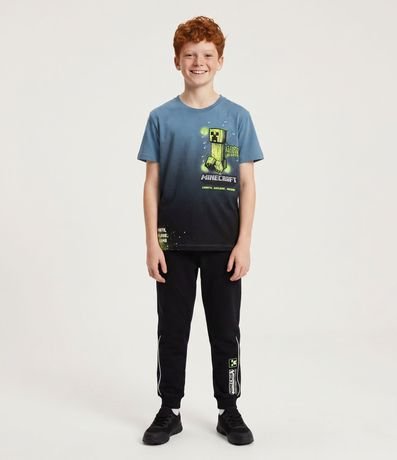Remera Infantil con Estampa Degrade Minecraft - Talle 5 a 14 años