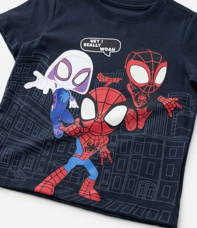 Remera Comfort Infantil con Estampa Spidey Brilla en la Oscuridad - Talle 2 a 5 años 4