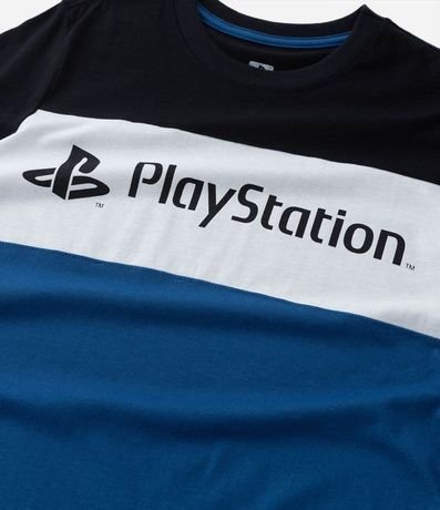 Remera Infantil con Bloques de Color y Estampa Playstation - Talle 5 a 14 años 3