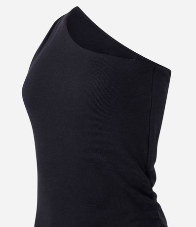 Vestido Midi en Rib con Hombro Único 6