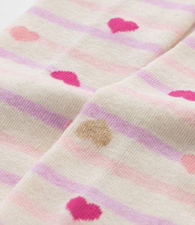 Media Can Can Infantil con Estampa de Corazones - Talle PP al G 3