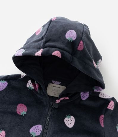 Conjunto Infantil en Plush con Estampa Frutillas - Talle 1 a 5 años 8